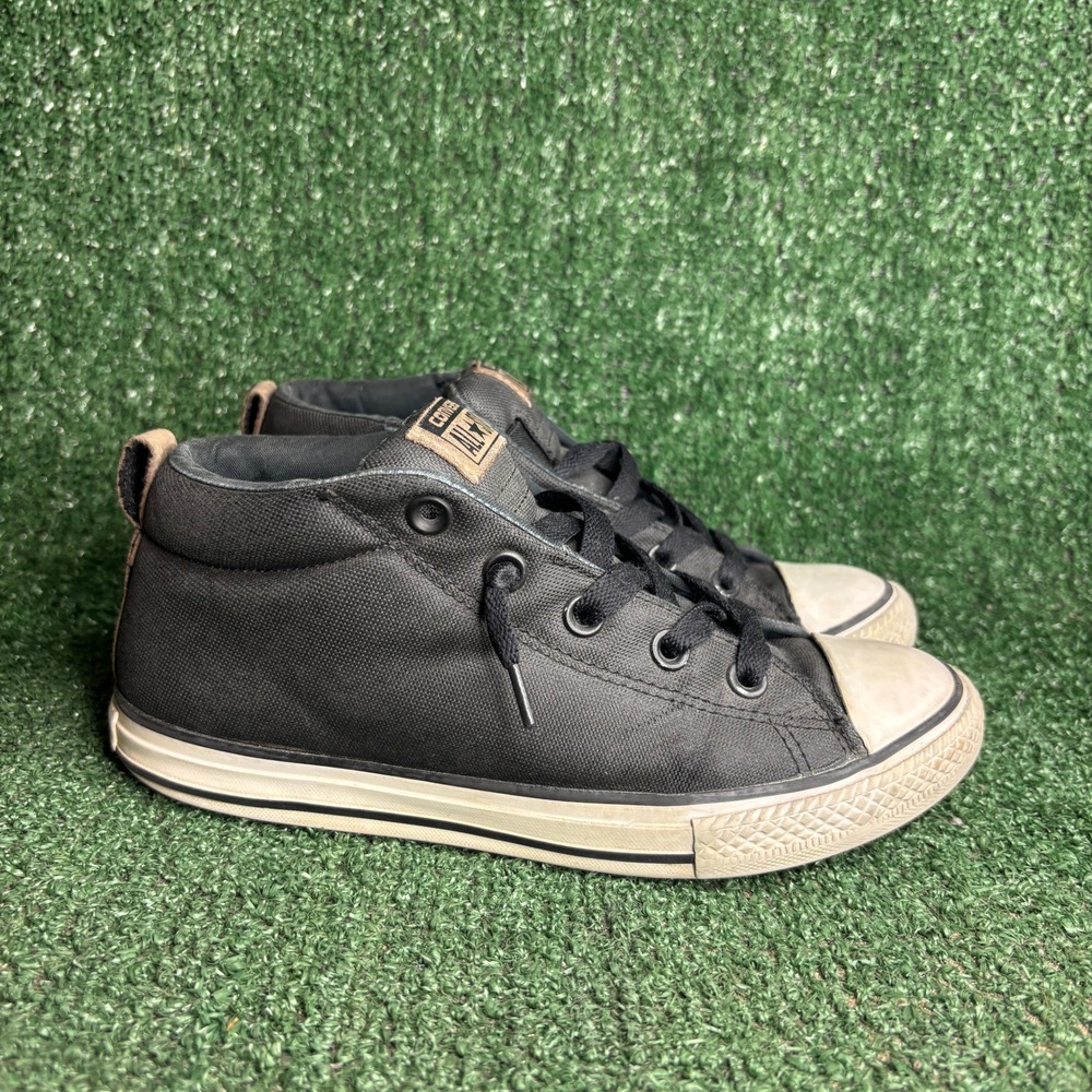 Converse Chuck Taylor All Star Street Mid Canvas Casual Sneaker Black Junior 4